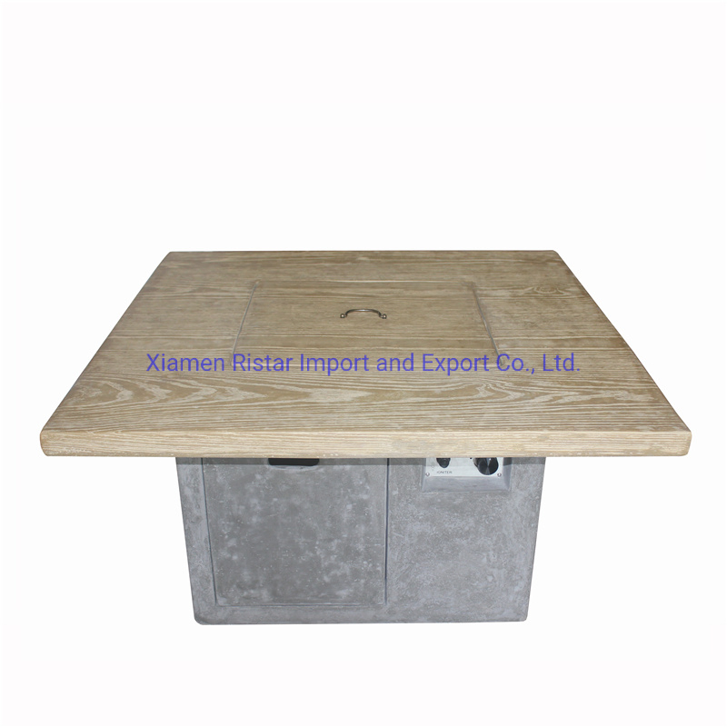 Wood Like Table Top, Concrete Countertop for Outdoor Fire Pit