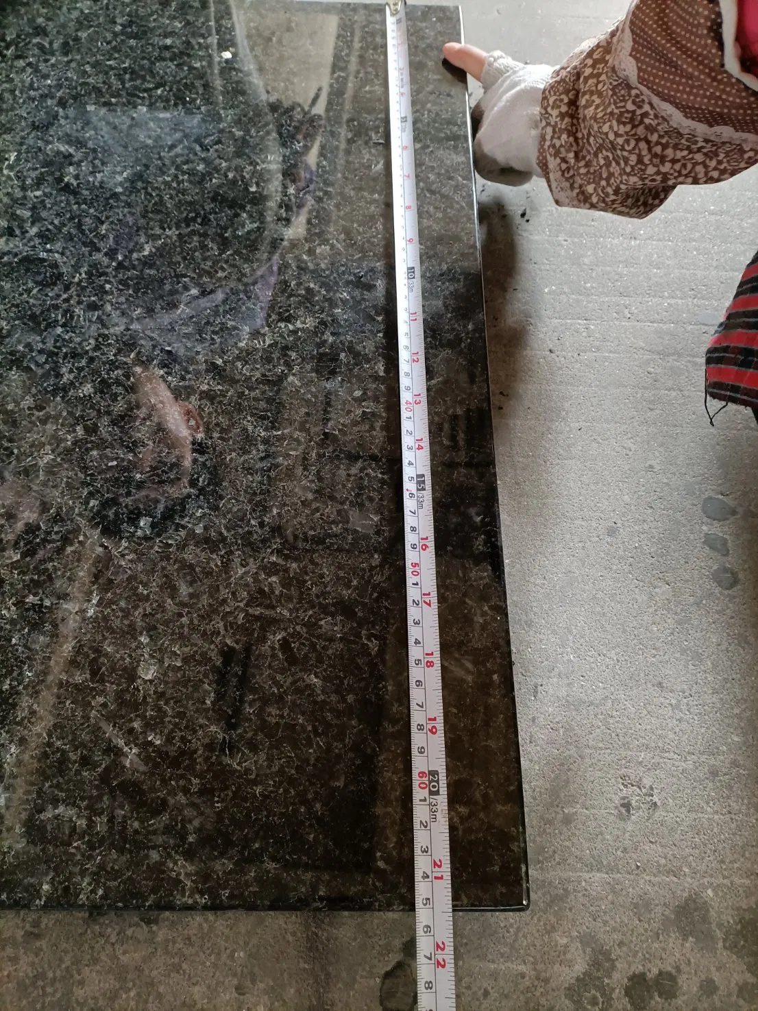 Prefabricated Stone Countertop and Tile India Black Pearl Granite Kitchen