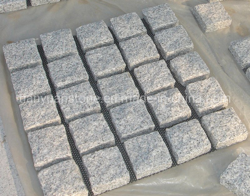 Natural Split G603/G654/G682/G664/Grey/White/Black/Beige/Yellow/Red Granite Pavers Cobblestone for Driveway