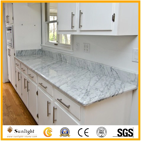 Custom Polished Carrara White Marble Lowes Vanity Tops Countertops for Bathroom