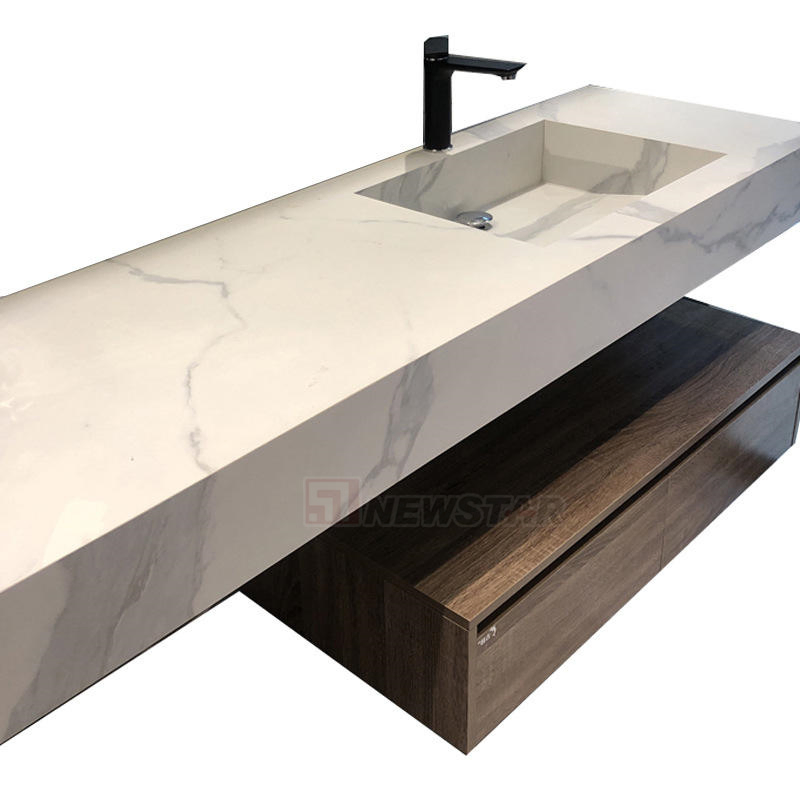 Newstar Hung Quartz Stone Bathroom Basins Bathroom Sink Marble Wash Basin Vanity Top