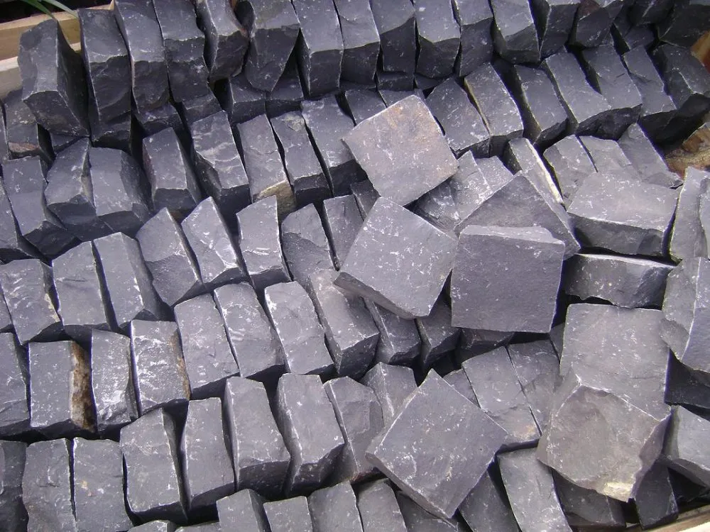 Dark Grey Granite Black Basalt Cobblestone for Paving