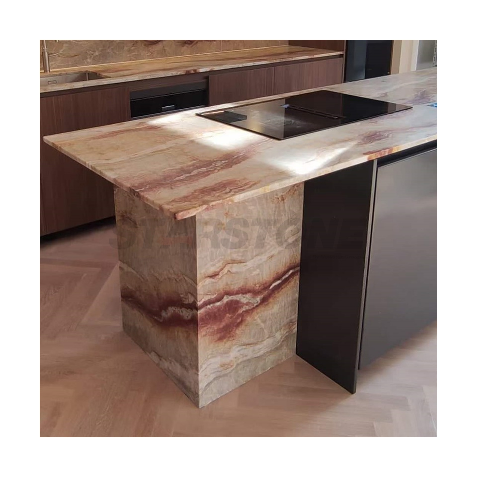 Starstone Factory Price Luxury Style Customize Size Natural Quartzite Kitchen Decoration Countertop Island
