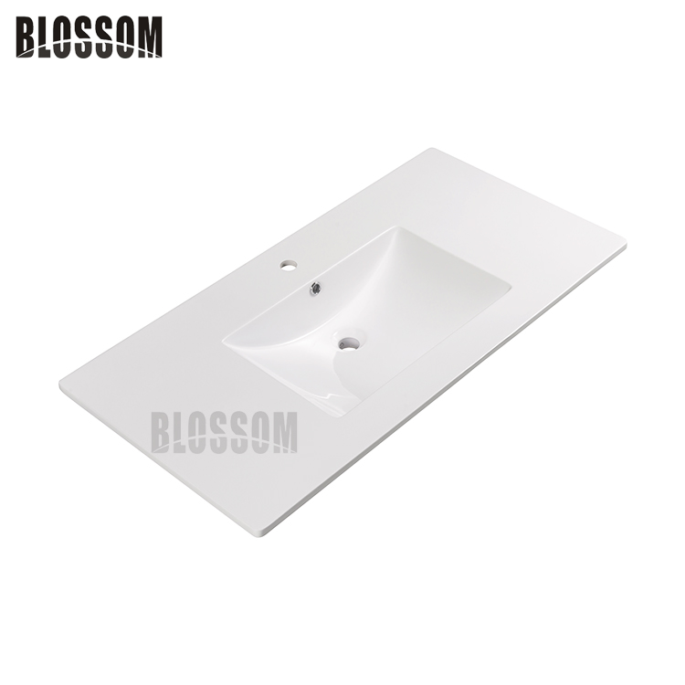 Artificial Stone Resin Bathroom Cabinet Vanity Top with Integrated Wash Basin