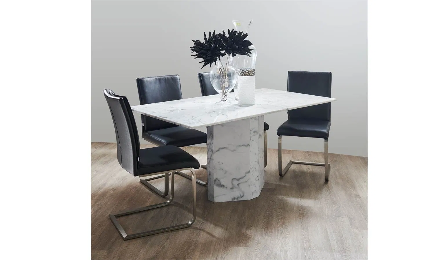 Sintered Stone Quartz Table Interior Home Living Room Furniture Black and White