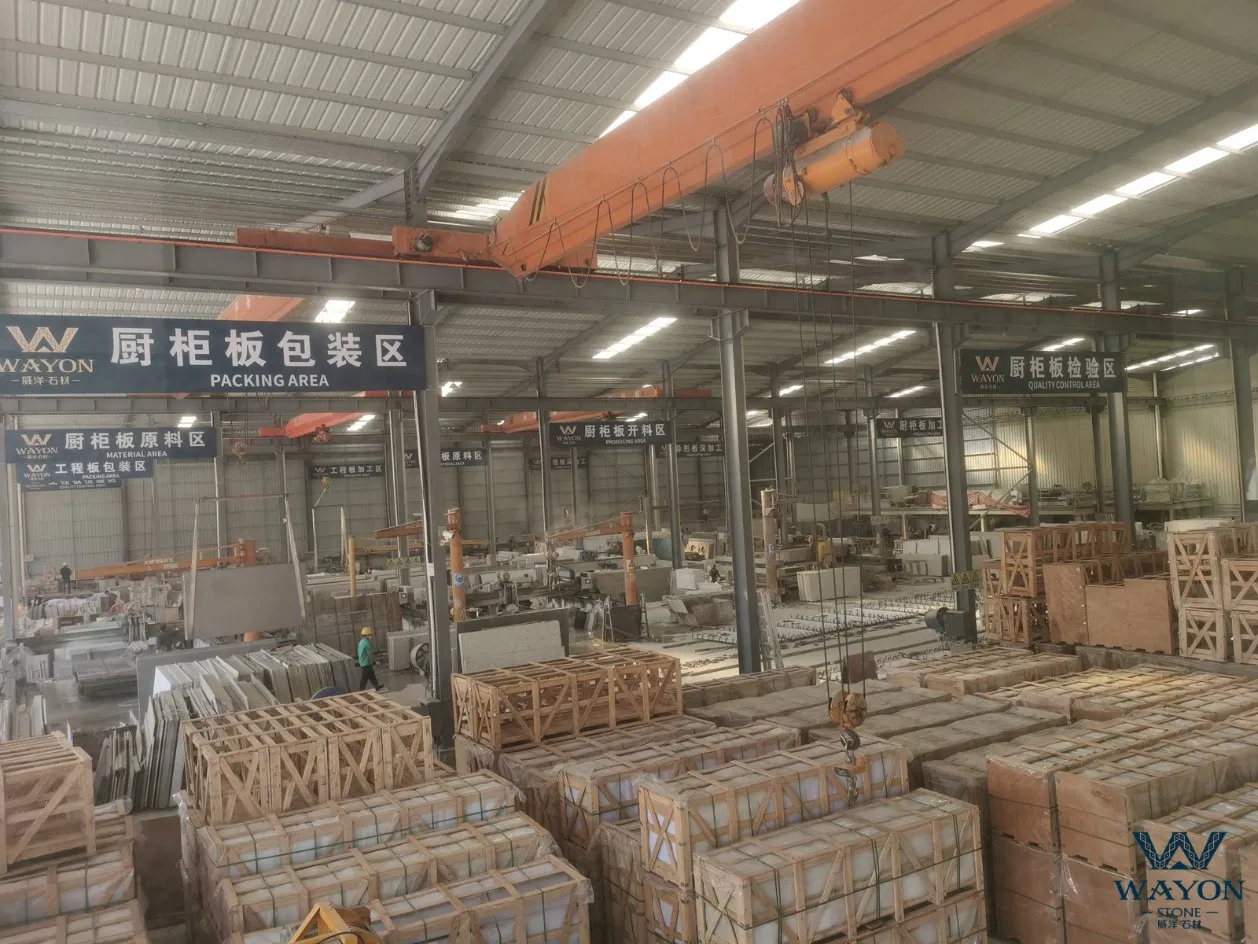 Prefabricated Quartz Kitchen Countertop and Bathroom Quartz Vanity Top