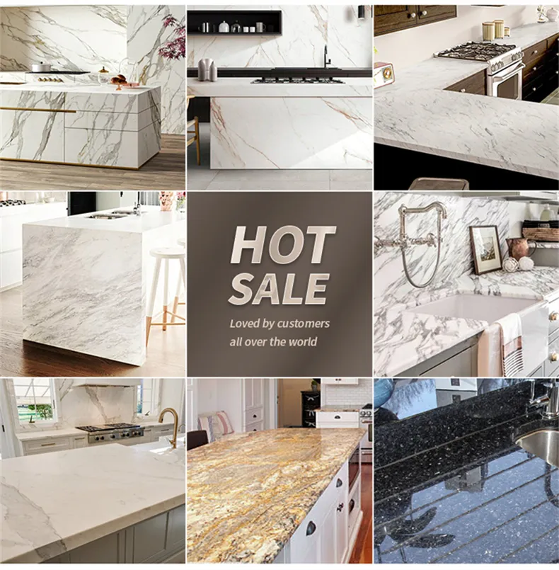 Natural Black Marble Vanity Stone Counter Tops