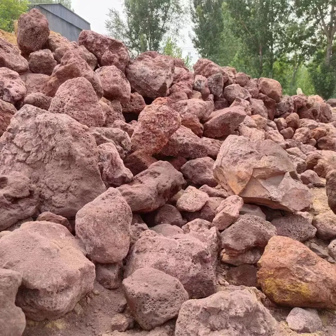 Decorative Red Volcanic Lava Rocks for Aquarium Landscaping