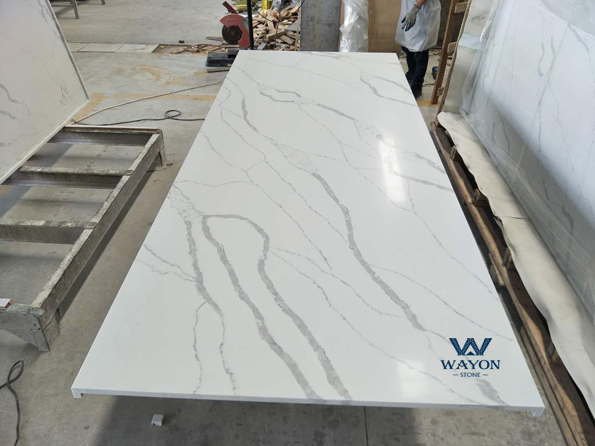 Chinese Custom Cut to Size Quartz Vanity Countertop for Sale