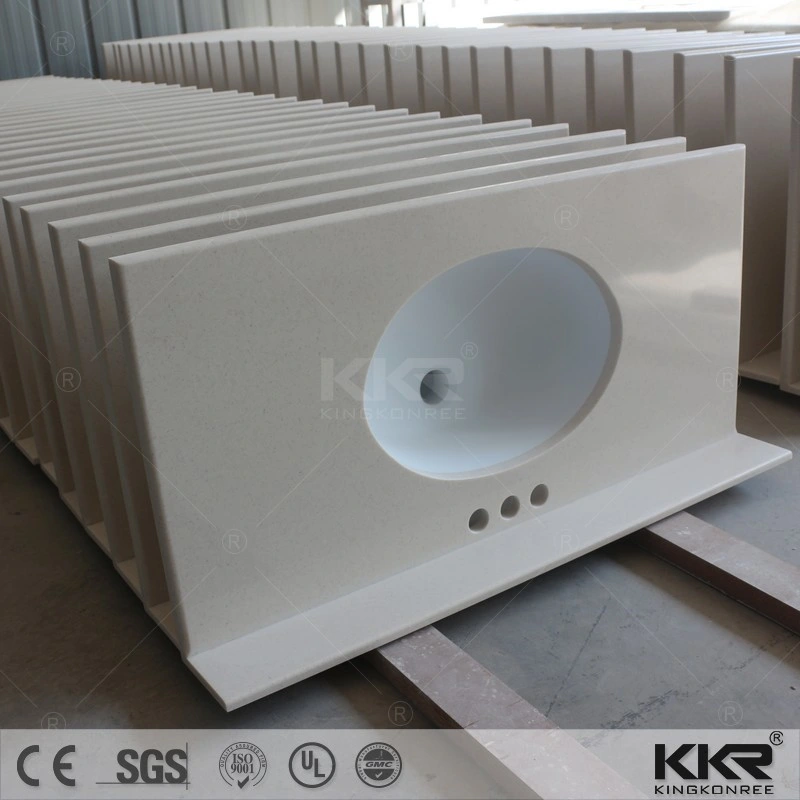 Building Material Quartz Stone Bathroom Vanity Top for Hotel Project
