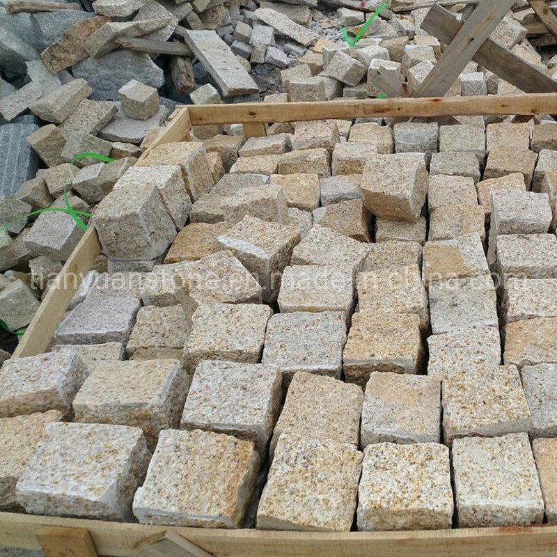 G682 Rusty Yellow Granite Cobblestone