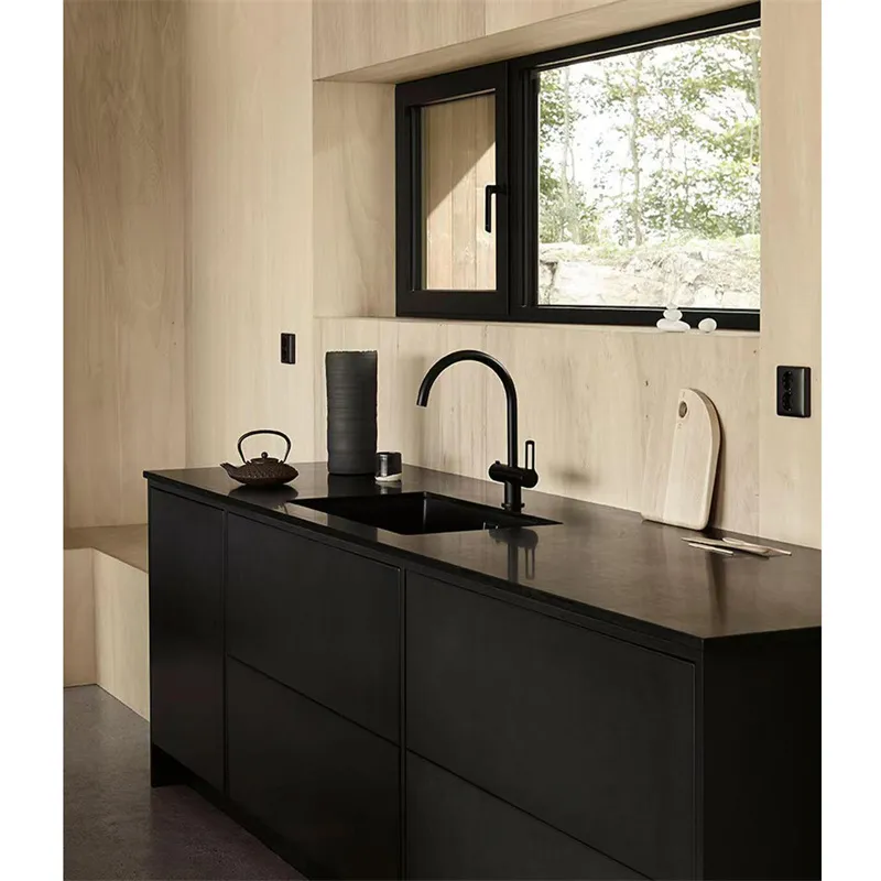 Custom Black Marble Kitchen Island Countertop