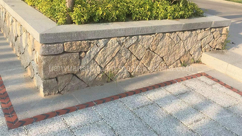 G682 Gold Yellow Granite Random Size Wall Stone for Retaining Wall