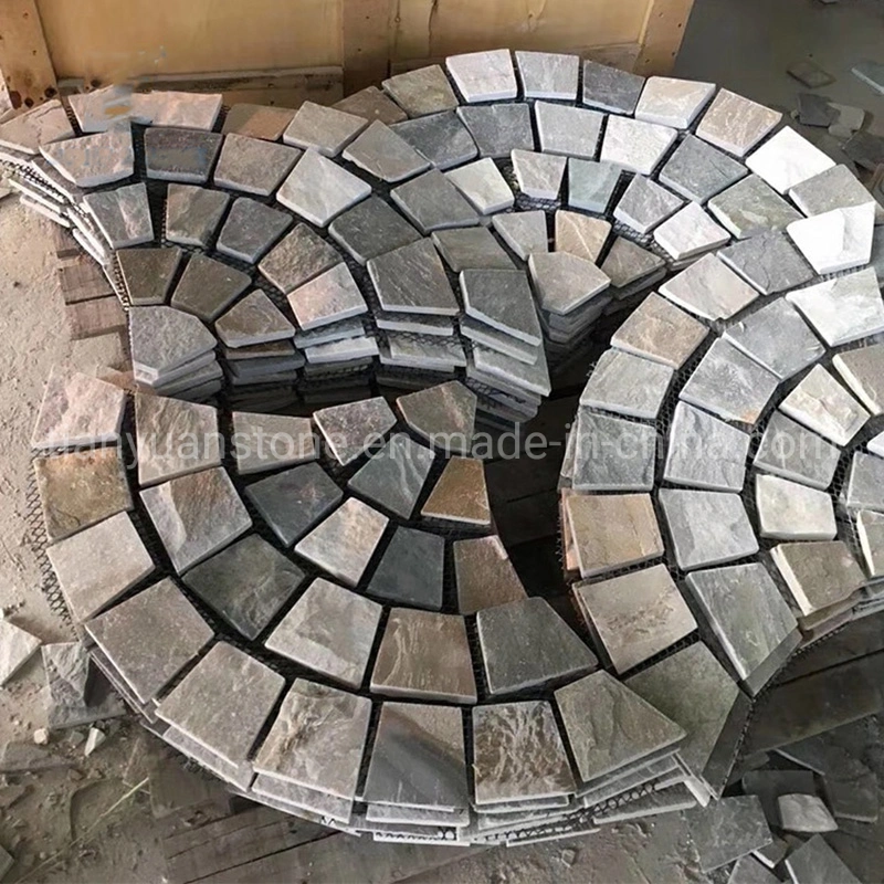 Granite Mesh Backed Pavers Cobblestone