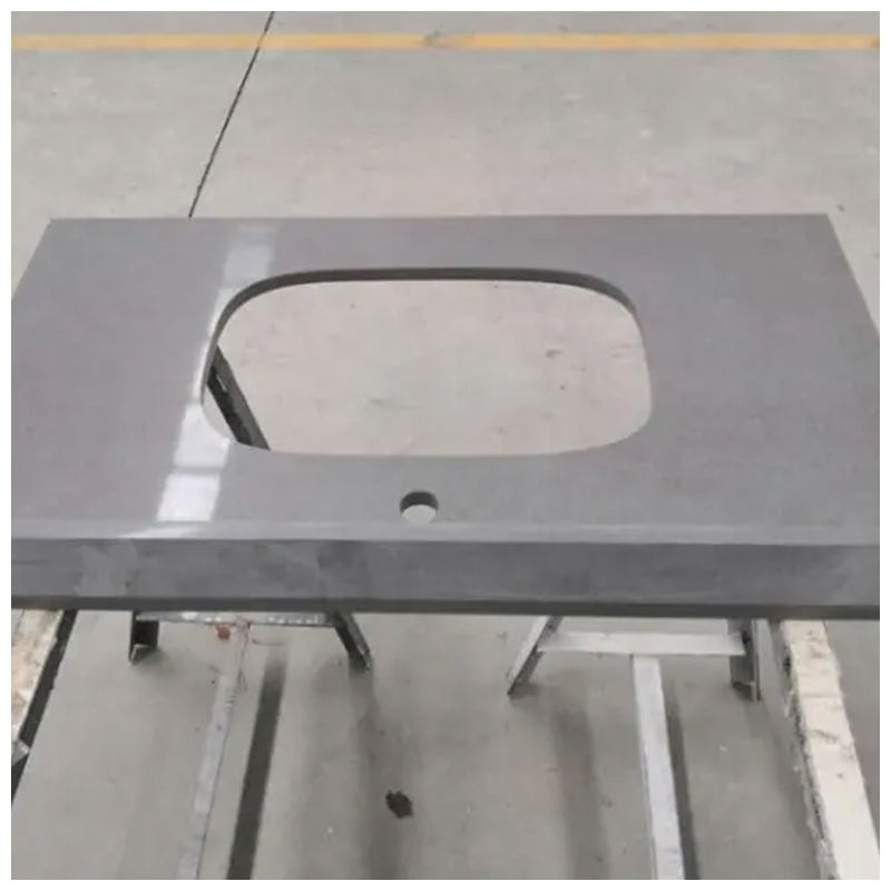 Pure Grey Quartz Bathroom Vanity Tops