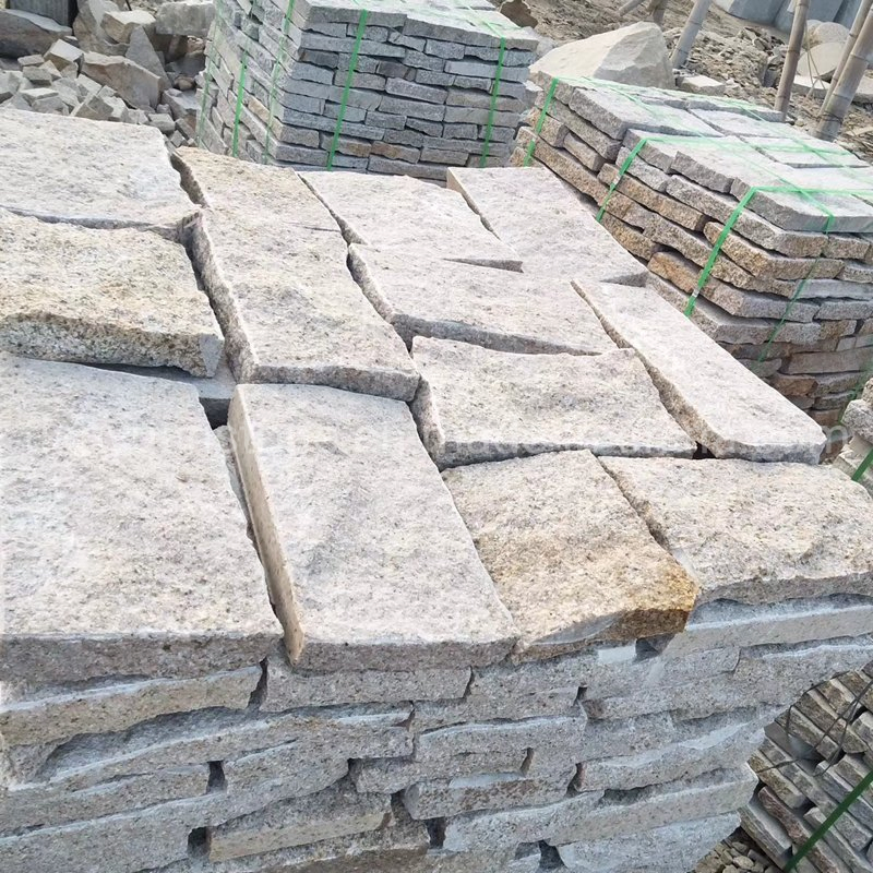 Yellow Granite G682 Split Cubestone Cobblestone