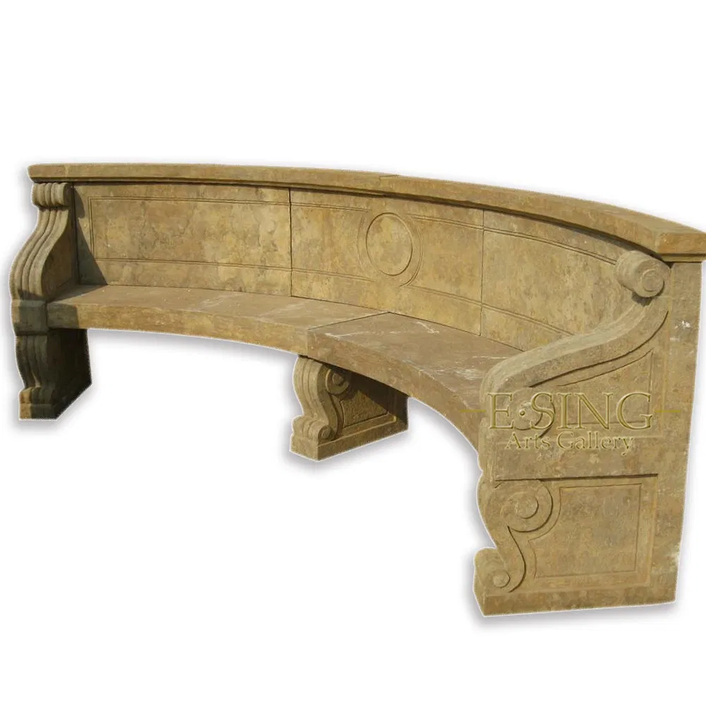 Antique Stone Bench View 3