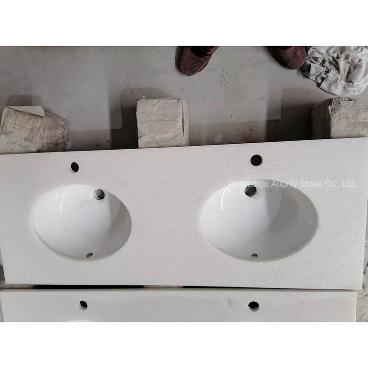 Wholesale Price 31/37/43/47/61 in Bathroom Vanity Top with Undermount Sink Thassow White/Pure White Marble