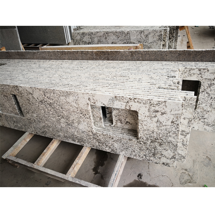Natural Stone Granite Slab Kitchen Countertop Bianco Spring Dallas White Galaxy Granite Countertop