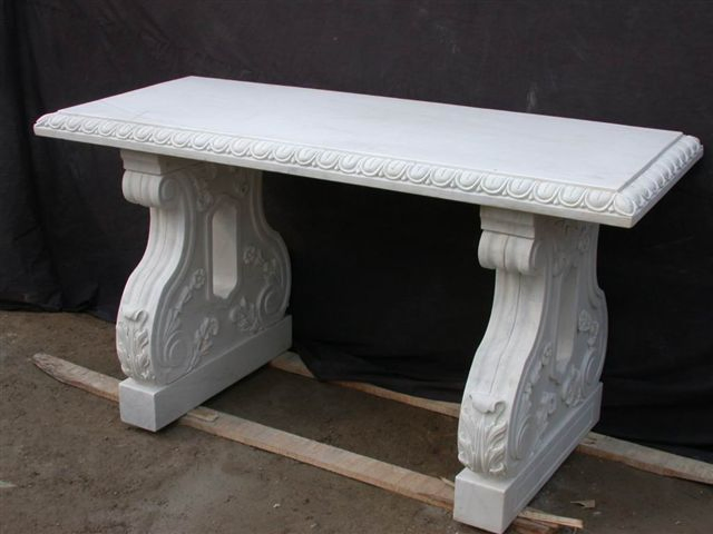 Custom Make Beautiful Natural Stone Carved Marble Benches for Garden