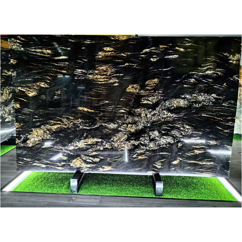 Modern Kitchen Counter Top Customized Kitchen Island Natural Black Marble Vanity Stone Counter Tops