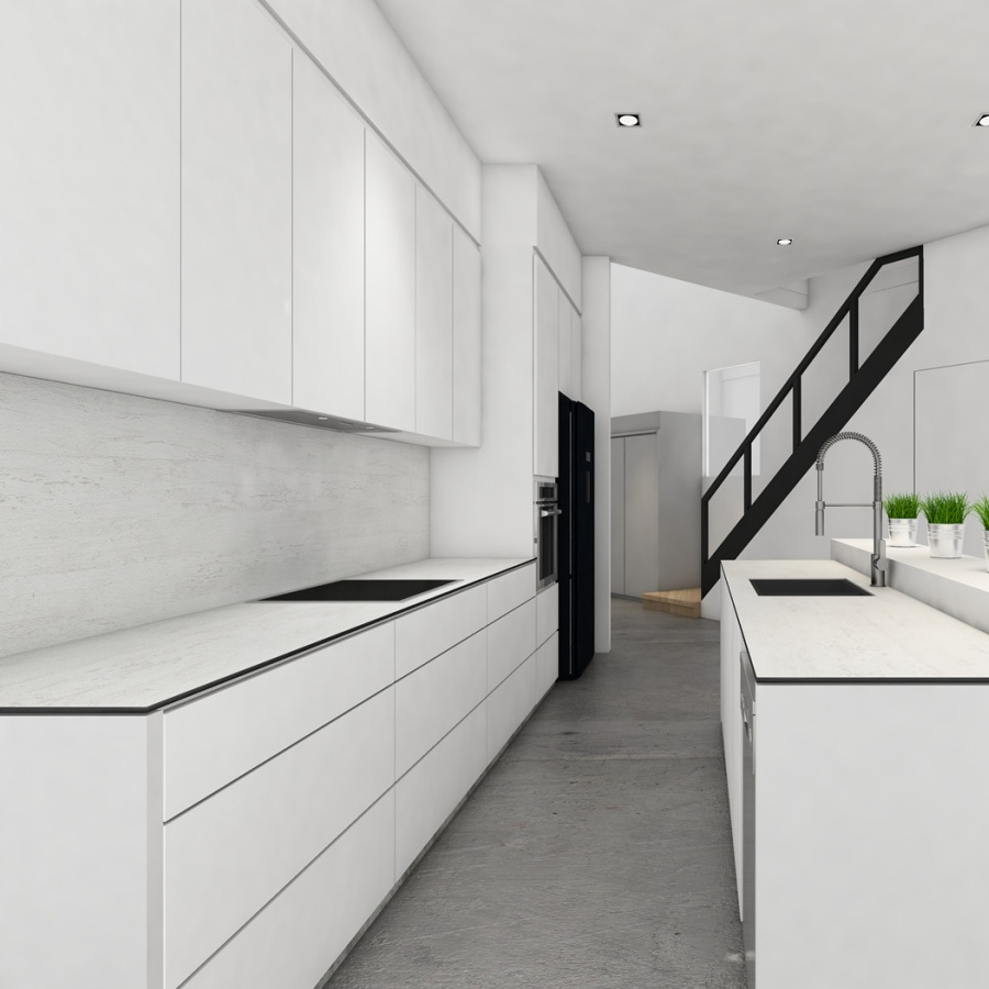 High Pressure Laminate HPL Wood Grain Kitchen Island Countertop Board