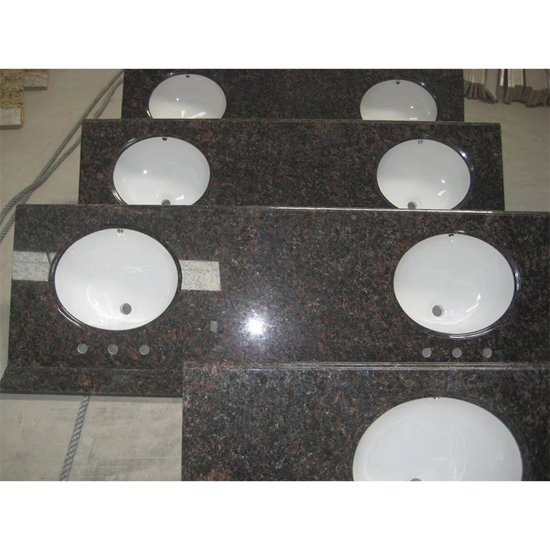 Natural Stone Black/Brown Granite Vanitytop/Countertop/Bathroom Top/Worktop Wholesale Price