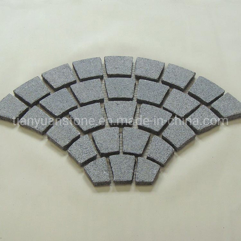 Granite Mesh Backed Pavers Cobblestone