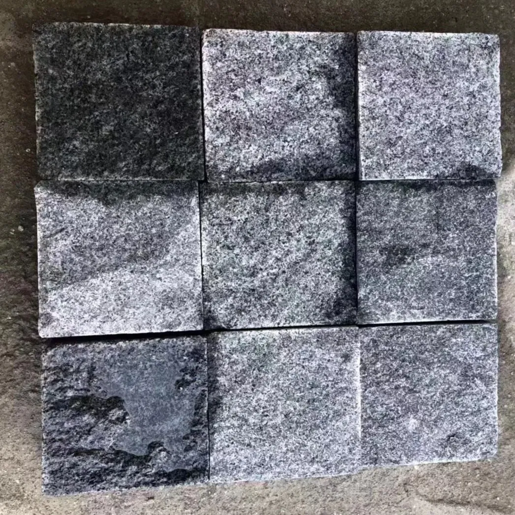 Tumbled Surface Padang Dark G654 Granite Cheap Cobblestones for Sale