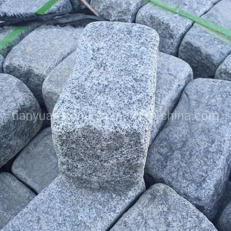 Tumbled Stone Light Grey G603/G654 Dark Grey Granite Cobblestone for Road Pavement