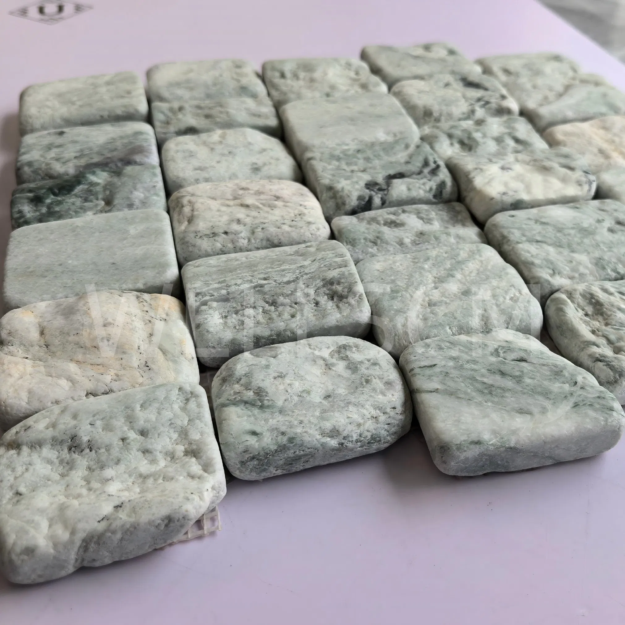 Antique Tumbled Multicolor Natural Sandstone Cobblestone Pavers for Garden Patio Paving Path