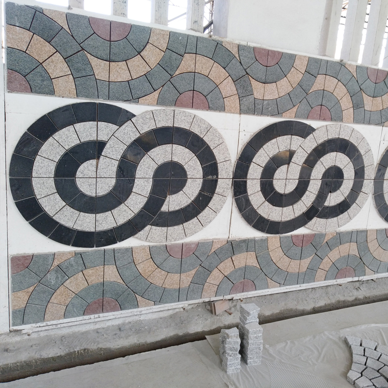 Multicolor Meshed Cobblestone for Exterior Paving