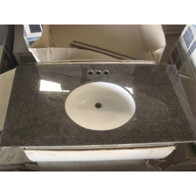 Natural Stone Black/Brown Granite Vanitytop/Countertop/Bathroom Top/Worktop Wholesale Price