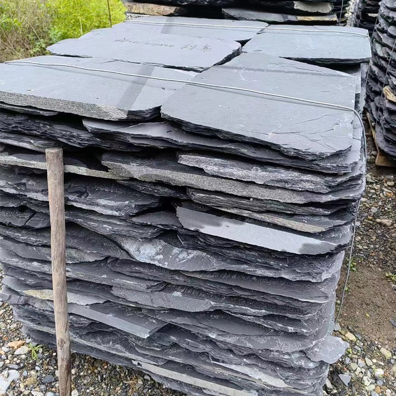 Black Slate Irregular Garden Stepping Stones for Landscaping