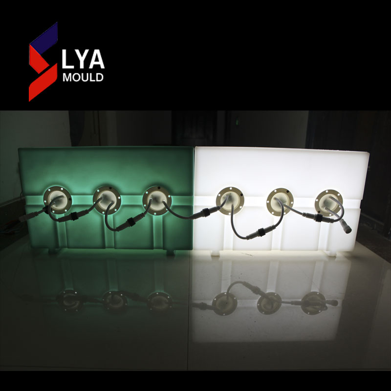 Plastic Colorful Stepping Stone Sidewalk LED Light Curbs