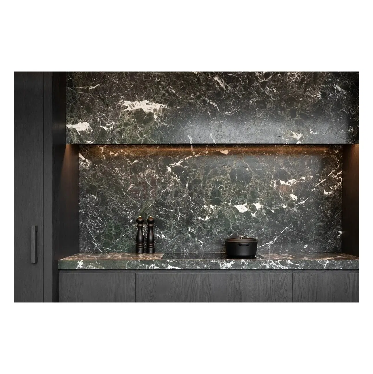Newstar Modern High End Custom Verde Levanto Green Natural Marble Kitchen Island Worktop Cabinet Marble Slab Countertop