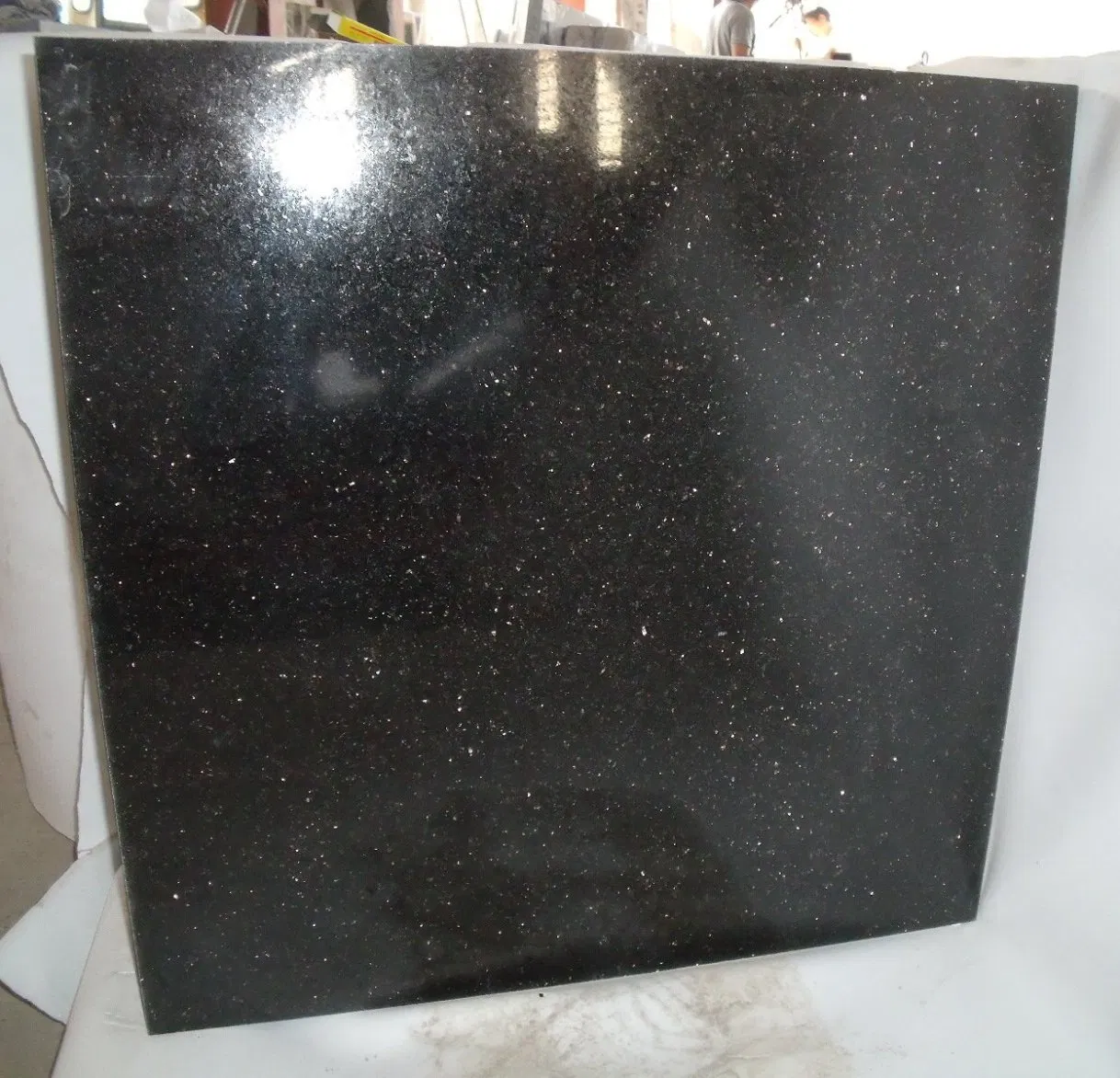 Black Galaxy Granite Prefabricated Kitchen Countertops