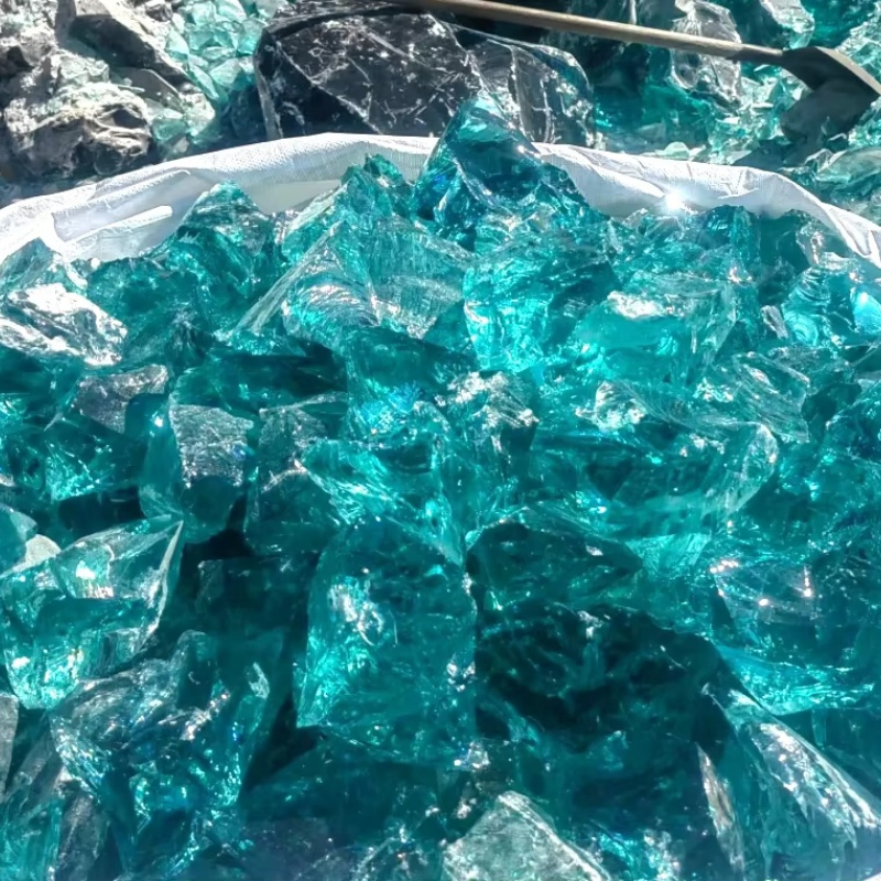 Large Garden Glass Sand for Home Decorative Glass Rock