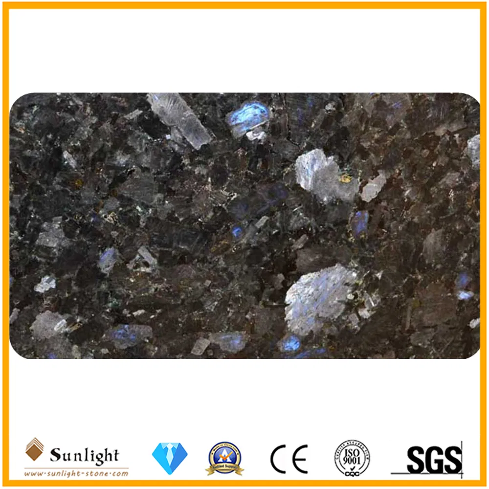 Factory Custom Volgue Blue Ice Natural Granite Stone Kitchen Counter Top