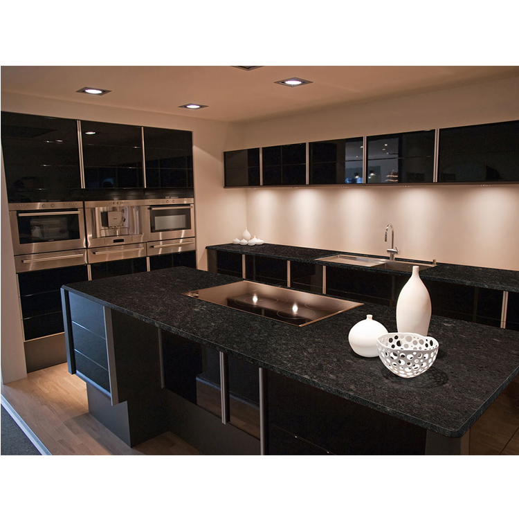 BBQ Grill Kitchen Worktop Stone Island Top Barbecue Outdoor Kitchen Black Granite Countertop