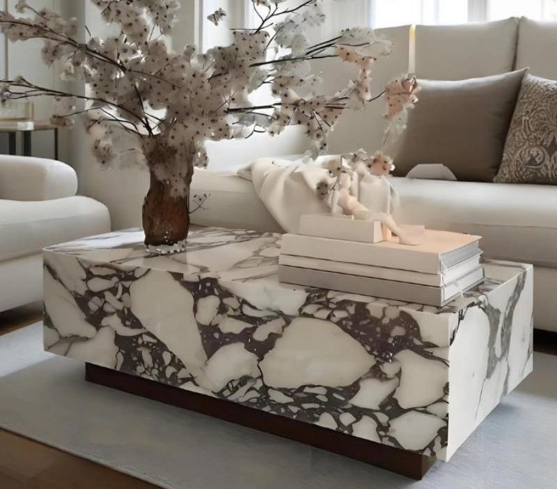 Polished Calacatta Viola Marble Kitchen Island Top for Villa Hotel Kitchen Living Room Countertop Decoration