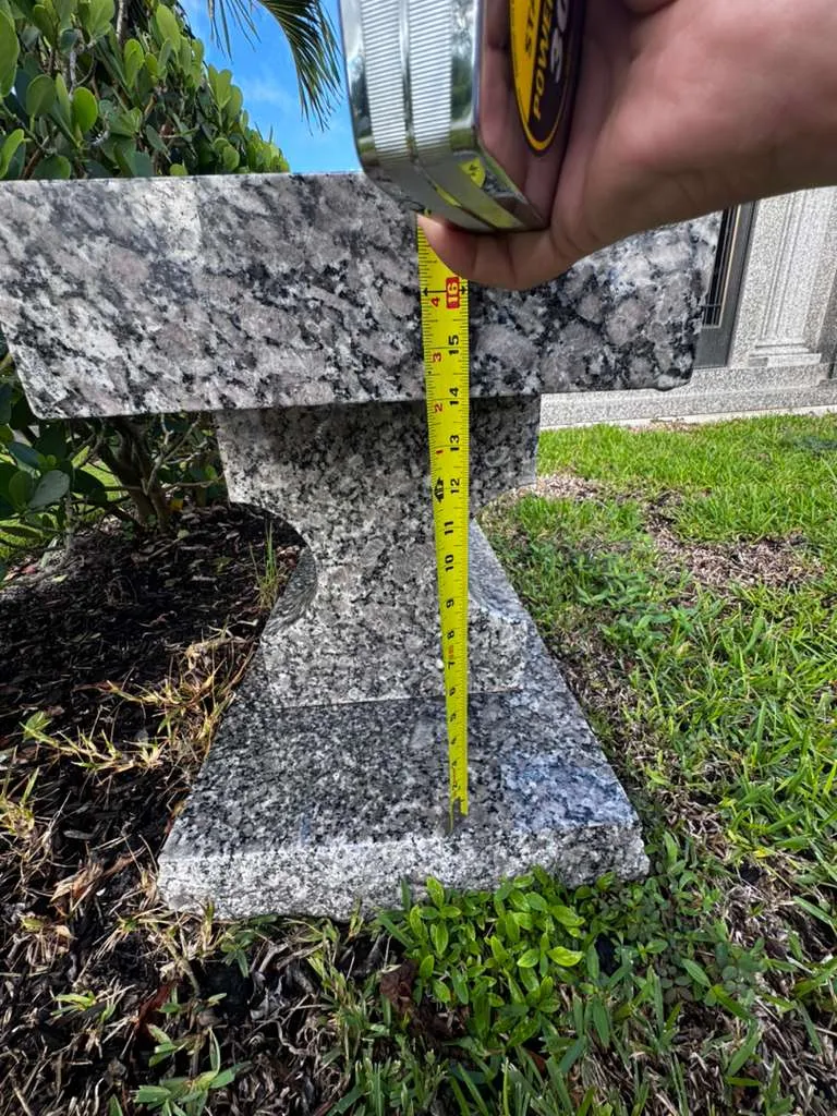 Blue Pearl Bench Detail 1