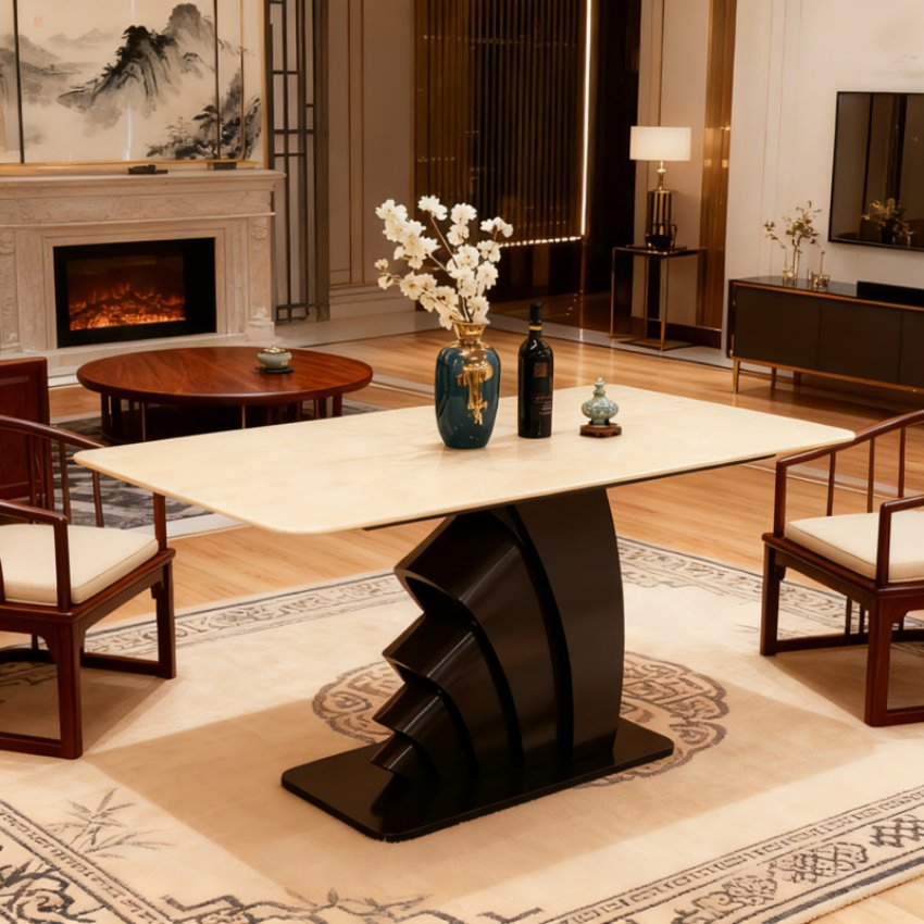 Luxury High-End Sts Tech Stone Custom Size Heat Stain Proof Dining Table
