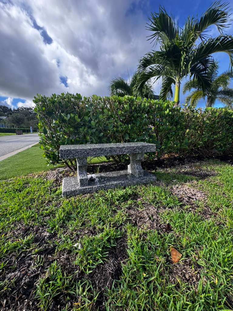 Natural Granite Stone Polished Blue Pearl Park Bench for Garden/Park