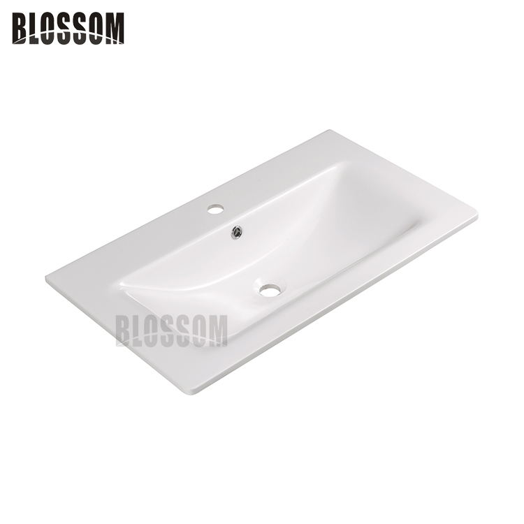 Artificial Stone Resin Bathroom Cabinet Vanity Top with Integrated Wash Basin