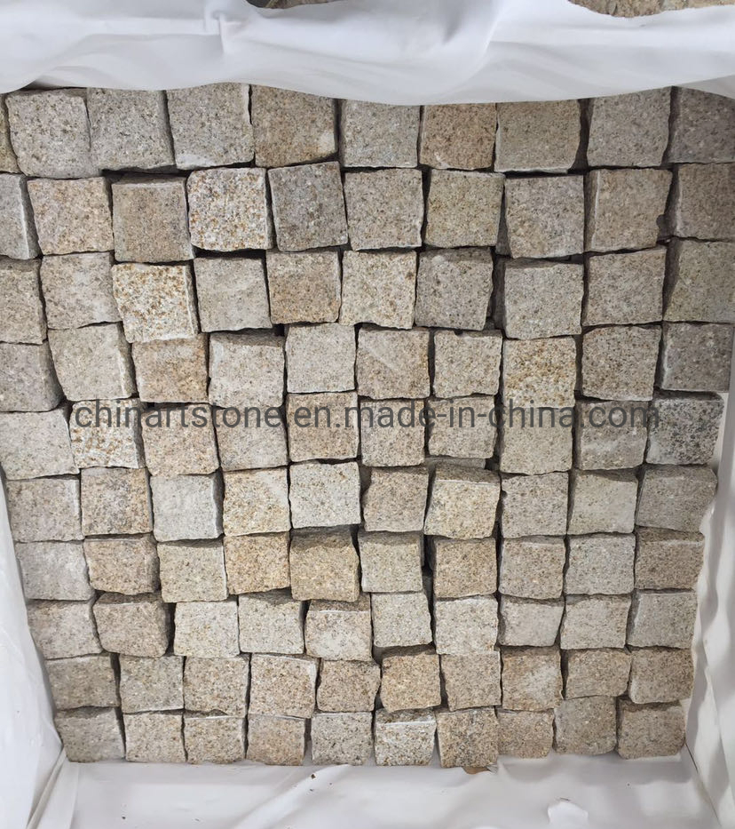 Nature Granite Rustic Golden White Granite Cobblestone