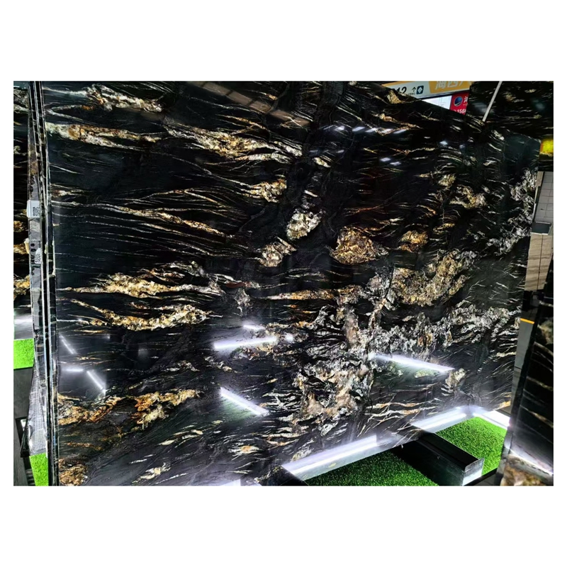 Modern Kitchen Counter Top Customized Kitchen Island Natural Black Marble Vanity Stone Counter Tops