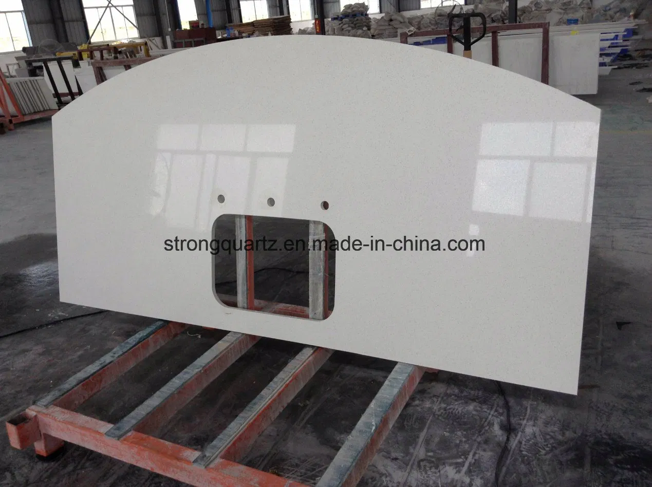 Snow White Quartz Kitchen Countertop
