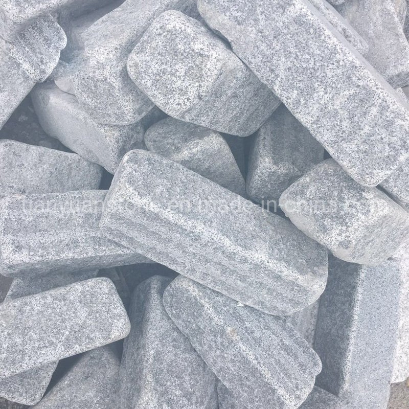 Tumbled Stone Light Grey G603/G654 Dark Grey Granite Cobblestone for Road Pavement