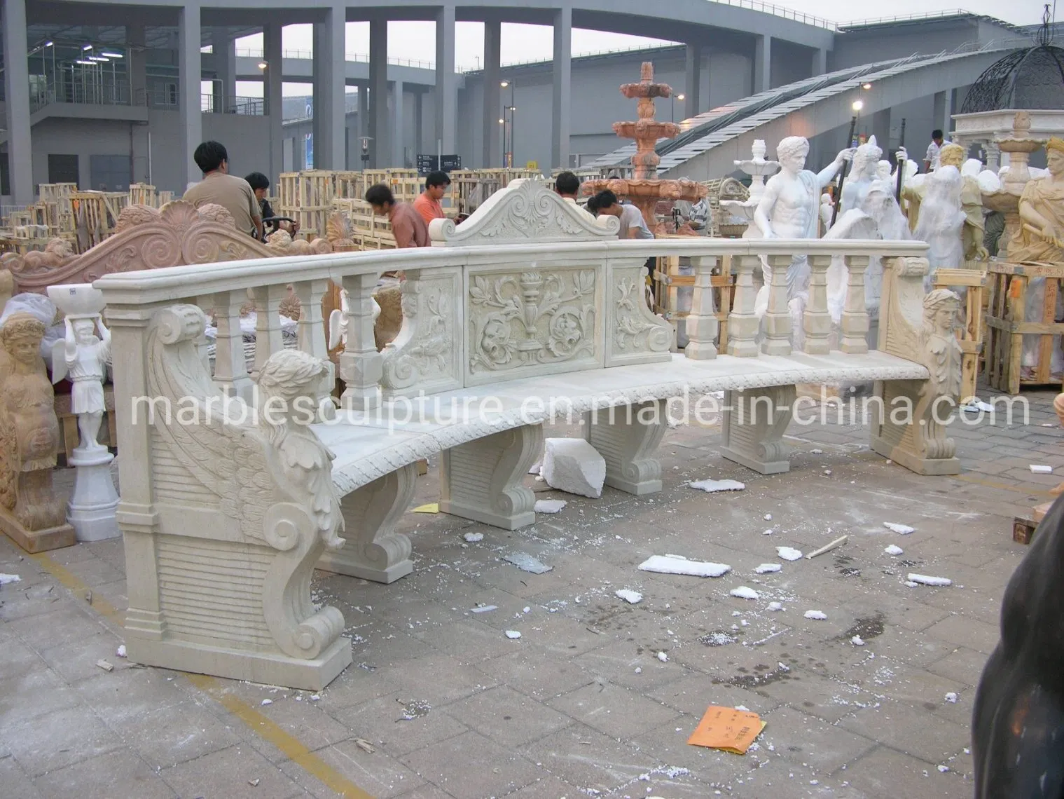 Antique Garden Marble Stone Benches for Sale (SY-T013)